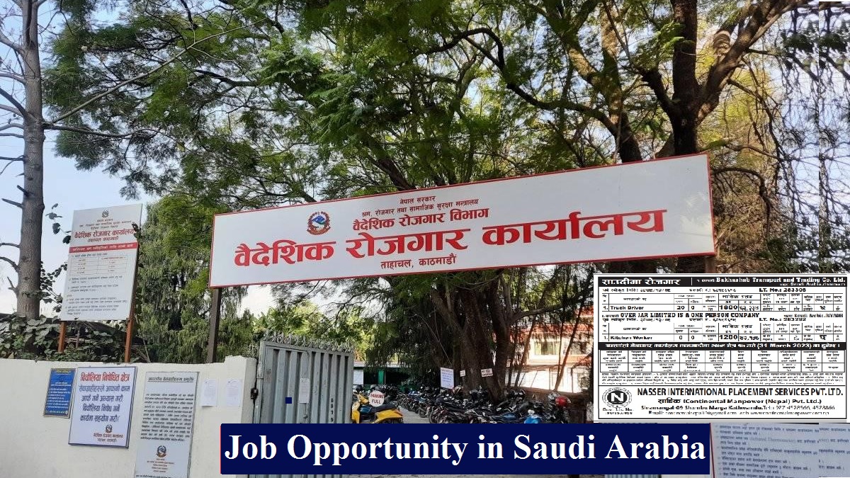 Job Opportunity in Saudi Arabia